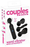 Vibrátor, dildó, műpénisz - Vibrátorok (rezgő vibrátor): Couples Choice - akkus, melegítős masszírozó vibrátor (fekete) termék fotó, kép
