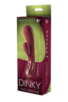 Vibrátor, dildó, műpénisz - Vagina és klitorisz vibrátor: Dinky Jimmy K. Duo - akkus, csiklókaros vibrátor (bordó) termék fotó, kép
