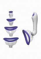 Női kellékek - Mell- és klitorisz pumpák, izgatók: Doc Johnson Intimate - vibrációs szívó pumpa szett - lila (4 részes) termék fotó, kép