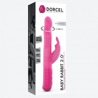 Vibrátor, dildó, műpénisz - Vagina és klitorisz vibrátor: Dorcel Baby Rabbit 2.0 - akkus, csiklókaros vibrátor (pink) termék fotó, kép
