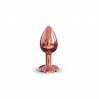 Popsi szex, anál szex - Dildó, vibrátor, butt-plug: Dorcel Diamond Plug S - alumínium anál dildó - kicsi (rózsaarany) termék fotó, kép