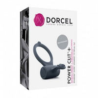 Férfi kellékek - Péniszgyűrű, heregyűrű: Dorcel Power Clit Plus - akkus, vibrációs péniszgyűrű (fekete) termék fotó, kép