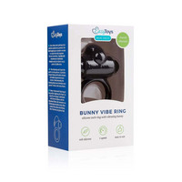 Férfi kellékek - Péniszgyűrű, heregyűrű: EasyToys Bunny - vibrációs péniszgyűrű (fekete) termék fotó, kép