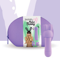 Vibrátor, dildó, műpénisz - Vibrátor készletek: FEELZTOYS Mister bunny - vízálló, mini masszírozó vibrátor szett (lila) termék fotó, kép