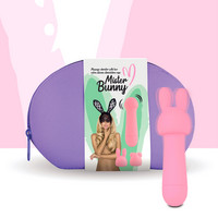 Vibrátor, dildó, műpénisz - Vibrátorok (rezgő vibrátor): FEELZTOYS Mister bunny - vízálló, mini masszírozó vibrátor szett (pink) termék fotó, kép