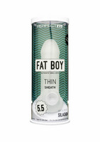 Férfi kellékek - Péniszköpenyek, péniszhosszabbítók: Fat Boy Thin - péniszköpeny (15 cm) - tejfehér termék fotó, kép