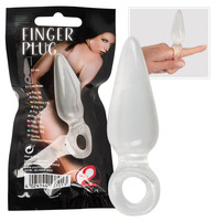 Popsi szex, anál szex - Dildó, vibrátor, butt-plug: Finger Plug - análujj dildó (áttetsző) termék fotó, kép