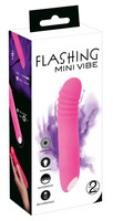 Vibrátor, dildó, műpénisz - Mini vibrátor (rezgő): Flashing Mini Vibe - akkus, világító vibrátor (pink) termék fotó, kép