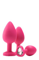 Popsi szex, anál szex - Dildó, vibrátor, butt-plug: Flirts anal training kit - anál dildó szett (3 db) - pink termék fotó, kép