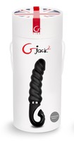 Vibrátor, dildó, műpénisz - Vibrátorok (rezgő vibrátor): G-Jack - akkus, redős szilikon vibrátor (fekete) termék fotó, kép