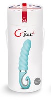 Vibrátor, dildó, műpénisz - Vibrátorok (rezgő vibrátor): G-Jack - akkus, redős szilikon vibrátor (türkiz) termék fotó, kép
