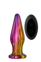 Popsi szex, anál szex - Dildó, vibrátor, butt-plug: Glamour Glass - csúcsos, rádiós, üveg anál vibrátor (színes) termék fotó, kép