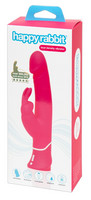 Vibrátor, dildó, műpénisz - Vagina és klitorisz vibrátor: Happyrabbit Dual Density - akkus, vízálló, csiklókaros (pink) termék fotó, kép