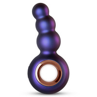 Popsi szex, anál szex - Dildó, vibrátor, butt-plug: Hueman Outer Space - akkus, gyöngyös anál vibrátor fogógyűrűvel (lila) termék fotó, kép