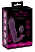 Vibrátor, dildó, műpénisz - Vagina és klitorisz vibrátor: Javida RC - akkus, rádiós, 2 funkciós csiklóvibrátor (lila) termék fotó, kép