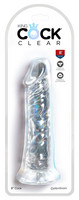 Vibrátor, dildó, műpénisz - Dildók (nem rezgő): King Cock Clear 8 - tapadótalpas, nagy dildó (20 cm) termék fotó, kép