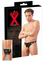 Lakk, latex bőr - Latex ruhák, kellékek, kiegészítők: LATEX - showmaster - férfi alsó (fekete) termék fotó, kép