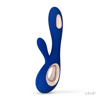 Vibrátor, dildó, műpénisz - Vagina és klitorisz vibrátor: LELO Soraya Wave - akkus, csiklókaros, bólogató vibrátor (kék) termék fotó, kép