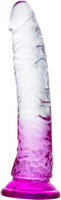 Vibrátor, dildó, műpénisz - Dildók (nem rezgő): Lonely Lance - tapadótalpas dildó (lila-áttetsző) termék fotó, kép