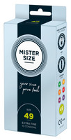 Előjáték, kellékek - Óvszerek: Mister Size vékony óvszer - 49mm (10 db) termék fotó, kép
