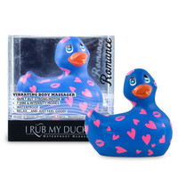Vibrátor, dildó, műpénisz - Klitorisz izgatók: My Duckie Romance 2.0 - szíves kacsa vízálló csiklóvibrátor (kék-pink) termék fotó, kép