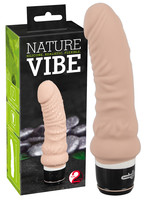 Vibrátor, dildó, műpénisz - Vibrátorok (rezgő vibrátor): Nature Vibe - szilikon vibrátor (natúr) termék fotó, kép