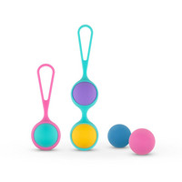 Vibrátor, dildó, műpénisz - Kéjgolyók, tojás vibrátorok: PMV20 Vita - variálható gésagolyó szett (színes) termék fotó, kép