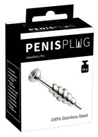 Vibrátor, dildó, műpénisz - Dildók (nem rezgő): Penisplug Jewellery - acél húgycsőtágító ékszer (0,5-1,3 cm) termék fotó, kép