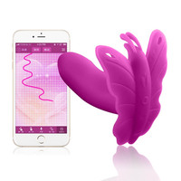 Vibrátor, dildó, műpénisz - Vagina és klitorisz vibrátor: Realov Lydia - okos pillangó vibrátor (lila) termék fotó, kép