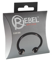 Ajándéktárgyak - Ékszer, test ékszer: Rebel Glans Ring - strasszos makkgyűrű ékszer (fekete) termék fotó, kép