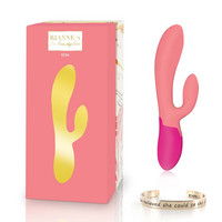 Vibrátor, dildó, műpénisz - Vagina és klitorisz vibrátor: Rianne Essential Xena - akkus, melegítős, csiklókaros vibrátor (korall-pink) termék fotó, kép