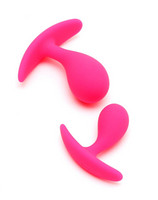 Popsi szex, anál szex - Dildó, vibrátor, butt-plug: Rimba Copenhagen - anál dildó szett - pink (2 db) termék fotó, kép
