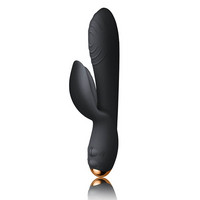 Vibrátor, dildó, műpénisz - Vagina és klitorisz vibrátor: Rocks Off Everygirl - akkus, vízálló, csiklókaros vibrátor (fekete) termék fotó, kép