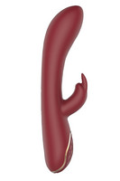 Vibrátor, dildó, műpénisz - Vagina és klitorisz vibrátor: Romance Emily - akkus, csiklókaros G-pont vibrátor (bordó) termék fotó, kép