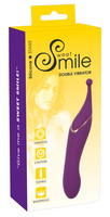 Vibrátor, dildó, műpénisz - Klitorisz izgatók: SMILE Double - akkus, 2in1 csiklóvibrátor (lila) termék fotó, kép
