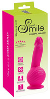 Vibrátor, dildó, műpénisz - Vibrátorok (rezgő vibrátor): SMILE Powerful - akkus, 2 motoros tapadótalpas vibrátor (pink) termék fotó, kép
