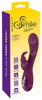 Vibrátor, dildó, műpénisz - Vagina és klitorisz vibrátor: SMILE - akkus 3 motoros, csiklókaros vibrátor (lila) termék fotó, kép