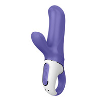 Vibrátor, dildó, műpénisz - Vagina és klitorisz vibrátor: Satisfyer Magic Bunny - vízálló, akkus csiklókaros vibrátor (kék) termék fotó, kép