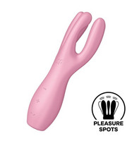 Vibrátor, dildó, műpénisz - Klitorisz izgatók: Satisfyer Threesome 3 - akkus csiklóvibrátor (pink) termék fotó, kép