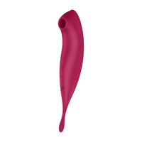Vibrátor, dildó, műpénisz - Klitorisz izgatók: Satisfyer Twirling Pro - akkus, okos 2in1 csiklóvibrátor (piros) termék fotó, kép