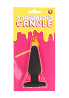 Popsi szex, anál szex - Dildó, vibrátor, butt-plug: Scandalous - gyertya - anál plug - fekete (50g) termék fotó, kép