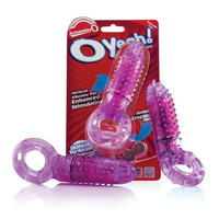 Férfi kellékek - Péniszgyűrű, heregyűrű: Screaming O Oyeah - vízálló, vibrációs péniszgyűrű (lila) termék fotó, kép
