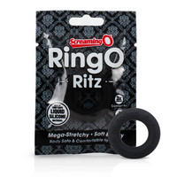 Férfi kellékek - Péniszgyűrű, heregyűrű: Screaming O Ritz - szilikon péniszgyűrű (fekete) termék fotó, kép