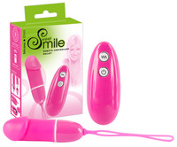 Vibrátor, dildó, műpénisz - Kéjgolyók, tojás vibrátorok: Smile Bullet - rádiós vibrációs tojás (pink) termék fotó, kép