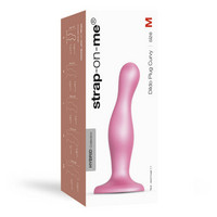 Popsi szex, anál szex - Dildó, vibrátor, butt-plug: Strap-on-me Curvy M - hullámos, talpas dildó (pink) termék fotó, kép