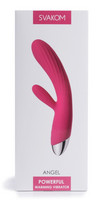 Vibrátor, dildó, műpénisz - Vagina és klitorisz vibrátor: Svakom Angel - vízálló, melegítős, csiklókaros vibrátor (piros) termék fotó, kép