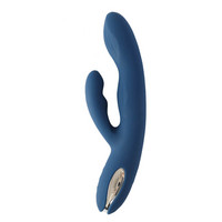 Vibrátor, dildó, műpénisz - Vagina és klitorisz vibrátor: Svakom Aylin - akkus, pulzáló csiklókaros vibrátor (kék) termék fotó, kép