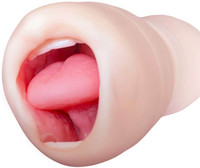 Kielégítő eszközök - Ajkak, szájak: Tracys Dog Cup - élethű műszáj maszturbátor fogakkal (natúr) termék fotó, kép