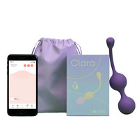 Vibrátor, dildó, műpénisz - Kéjgolyók, tojás vibrátorok: Vibio Clara - okos, akkus, vibrációs gésagolyó (lila) termék fotó, kép