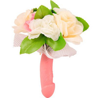 Vibrátor, dildó, műpénisz - Dildók (nem rezgő): Virágcsokor pénisszel (pink) termék fotó, kép